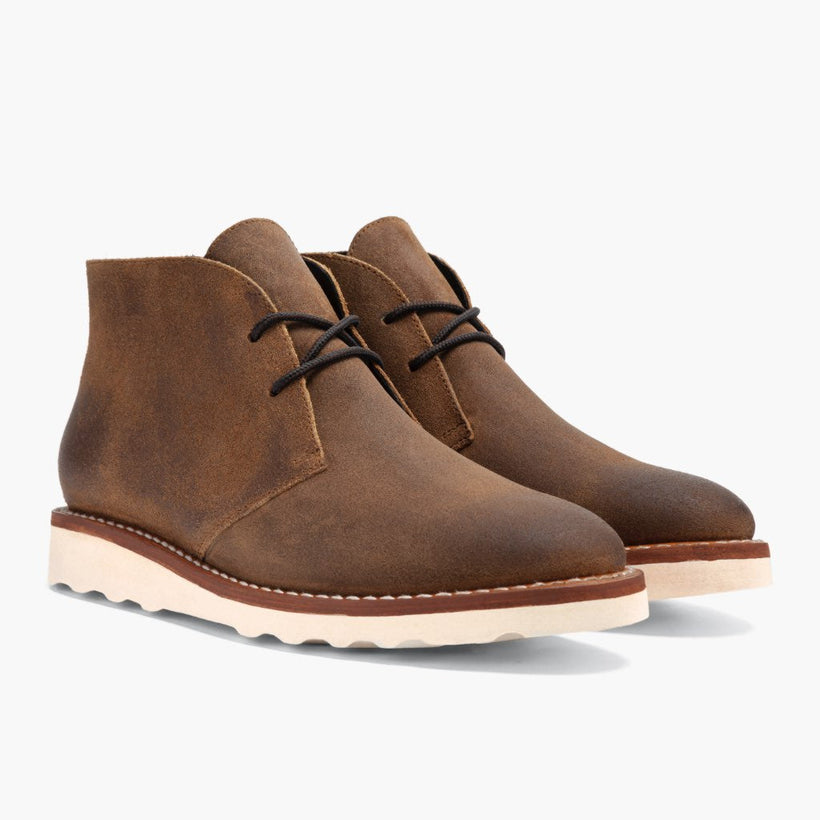 Scout Safari Leather Boots For Men in Classic Full-Grain Leather - Lateral Side Profile View | Buy Online