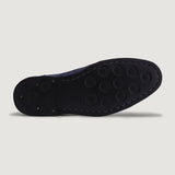Authentic Goatskin Suede Grain Depth & Pull-Up Patina Texture Detail