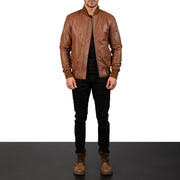 Bomia MA-1 Leather Bomber Jacket – alternate product view 3