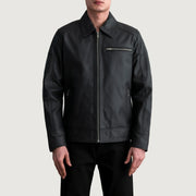 Lavendard Leather Biker Jacket – alternate product view 3