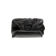Howard Full-Grain Leather Backpack - Structured Side Profile Showing Gusset Depth &amp; Expansion Capacity