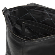 Solid Antique Brass Hardware &amp; Heavy-Duty Dual Zipper Detail on Manchester Full-Grain Leather Backpack