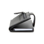 
Barrea Full-Grain Leather Card Holder - Structured Side Profile Showing Gusset Depth & Expansion Capacity