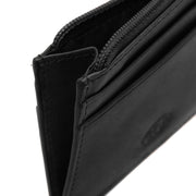 Classic 100% Full-Grain leather Wallet - Rear Perspective Showing Reinforced Leather Straps & Stitching