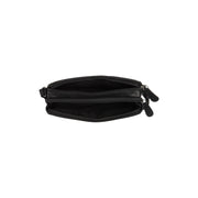 
Solid Antique Brass Hardware & Heavy-Duty Dual Zipper Detail on Ellon Full-Grain Leather Crossbody Bag