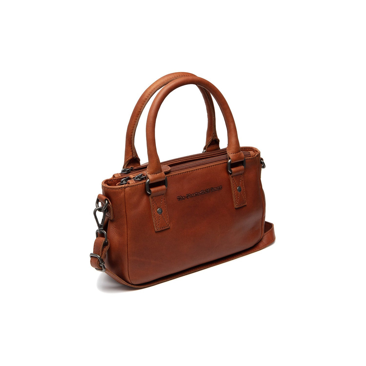 Tailored Rib Cuffs &amp; Hem Craftsmanship Construction Detail on Fenja Full-Grain Leather Handbag