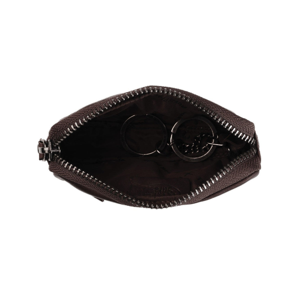 Tailored Rib Cuffs &amp; Hem Craftsmanship Construction Detail on Corey Full-Grain Leather Key Case