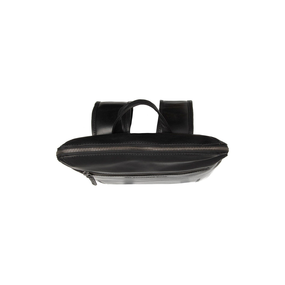 Filmore Full-Grain Leather Laptop Backpack - Structured Side Profile Showing Gusset Depth & Expansion Capacity
