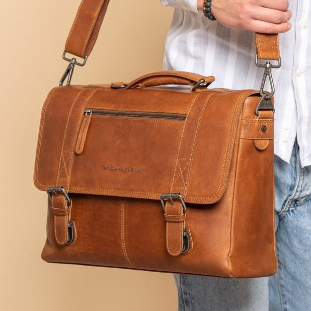 Imperia Full-Grain Leather Laptop Bag
