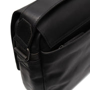 Solid Antique Brass Hardware &amp; Heavy-Duty Dual Zipper Detail on Richard Full-Grain Leather Laptop Bag