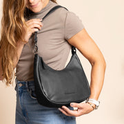 
Classic 100% Full-Grain leather Bag - Rear Perspective Showing Reinforced Leather Straps & Stitching
