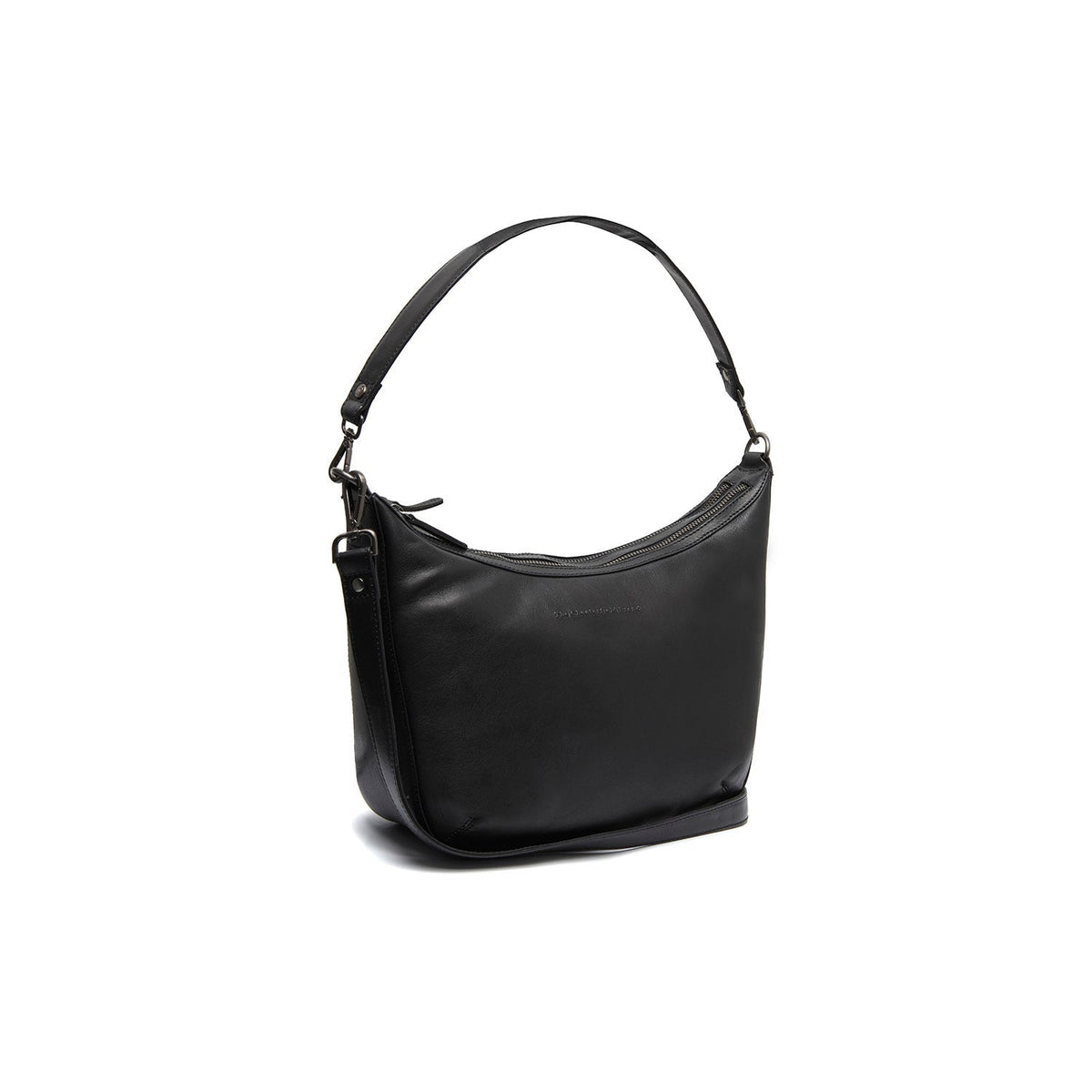 Moneva Full-Grain Leather Shoulder Bag in Classic 100% Full-Grain Leather - Full Exterior Front Profile View | Buy Online
