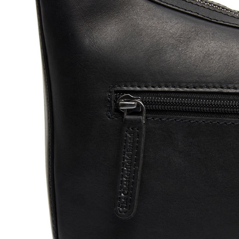 Classic 100% Full-Grain leather Bag - Rear Perspective Showing Reinforced Leather Straps & Stitching
