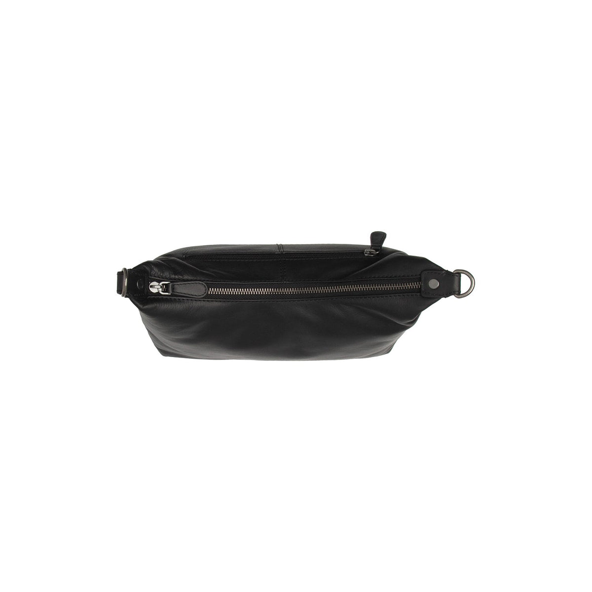 Skara Full-Grain Leather Shoulder Bag - Structured Side Profile Showing Gusset Depth &amp; Expansion Capacity