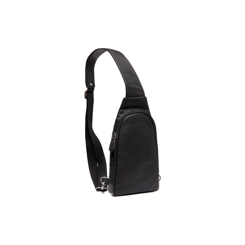 Leather Sling Bag Bowey in Classic 100% Full-Grain Leather - Full Exterior Front Profile View | Buy Online