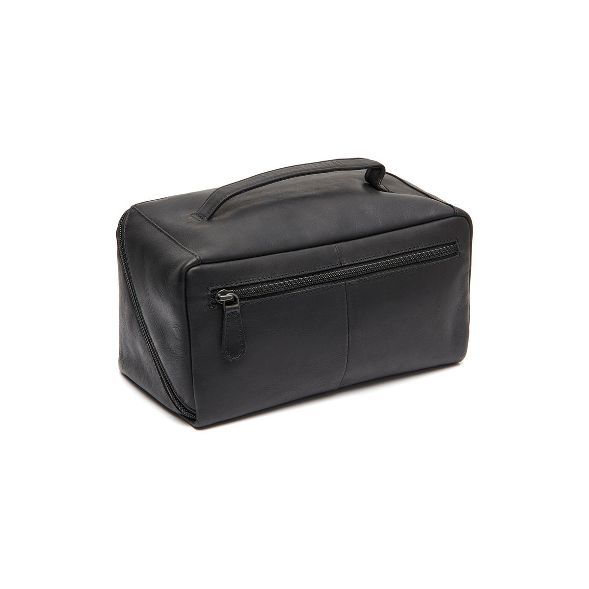 
Tailored Rib Cuffs & Hem Craftsmanship Construction Detail on Elmia Full-Grain Leather Toiletry Bag