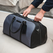 Tornio Full-Grain Leather Weekender Bag - Structured Side Profile Showing Gusset Depth &amp; Expansion Capacity