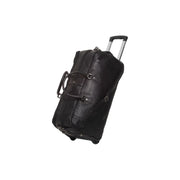 Leather Weekender Trolley Jayven in Classic 100% Full-Grain Leather - Full Exterior Front Profile View | Buy Online