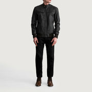 Sven Leather Bomber Jacket – alternate product view 4