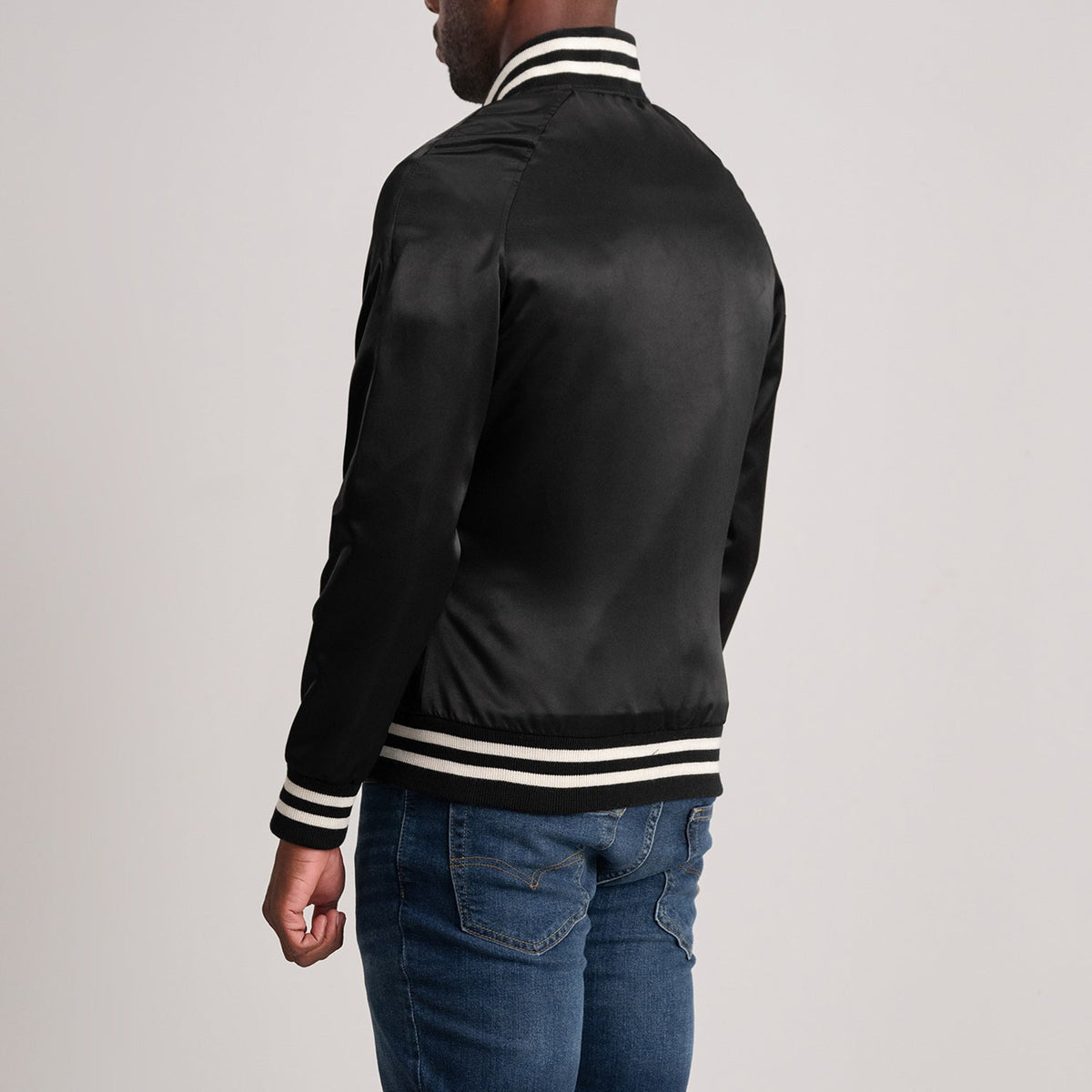 Authentic Satin Grain Texture & Heavy-Duty Seam Stitching Detail