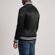 Authentic Satin Grain Texture & Heavy-Duty Seam Stitching Detail